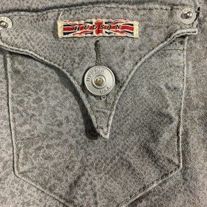 Hudson Skinny Animal Print Grey Silver metallic Size 10
